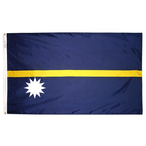 Nylon Nauru Flag Grommets Finish
