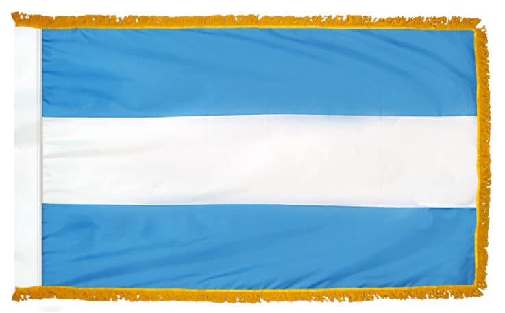 Argentina Civil Flag - Fringe 2 Argentina Civil Flag Fringe Finish