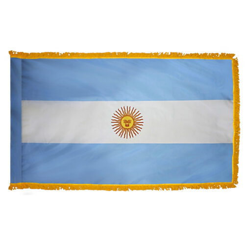 Argentina Government Flag Fringe Finish