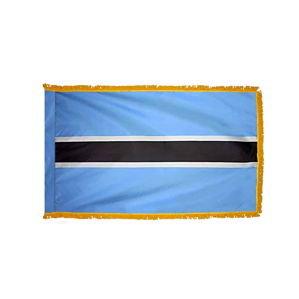 Botswana Flag - Fringe 2 Botswana Flag Fringe Finish