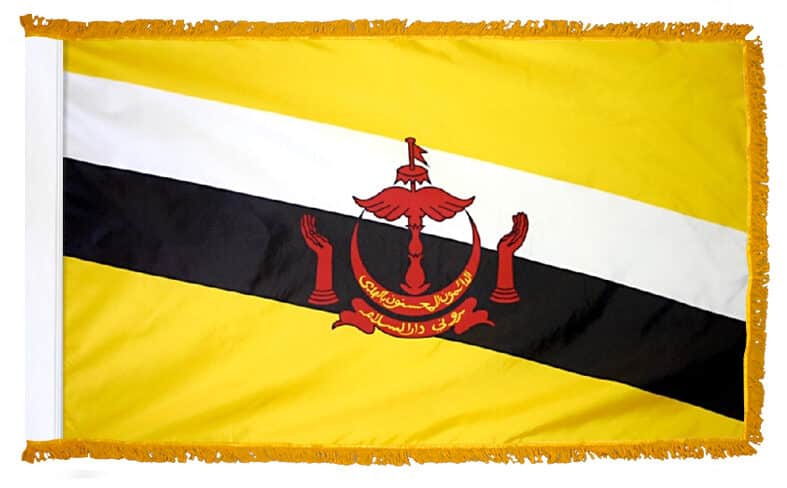 Brunei Flag - Fringe 2 Brunei Flag Fringe Finish