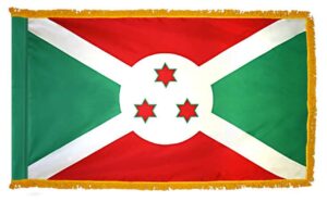 Burundi Flag Fringe Finish