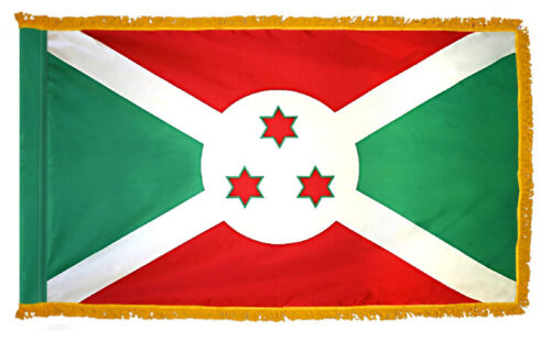 Burundi Flag Fringe Finish