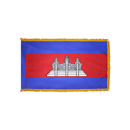 Cambodia Flag Fringe Finish