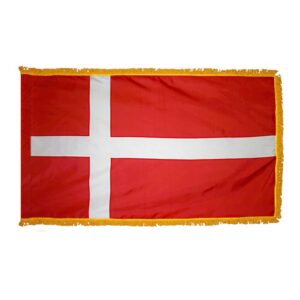 Denmark Flag Fringe Finish