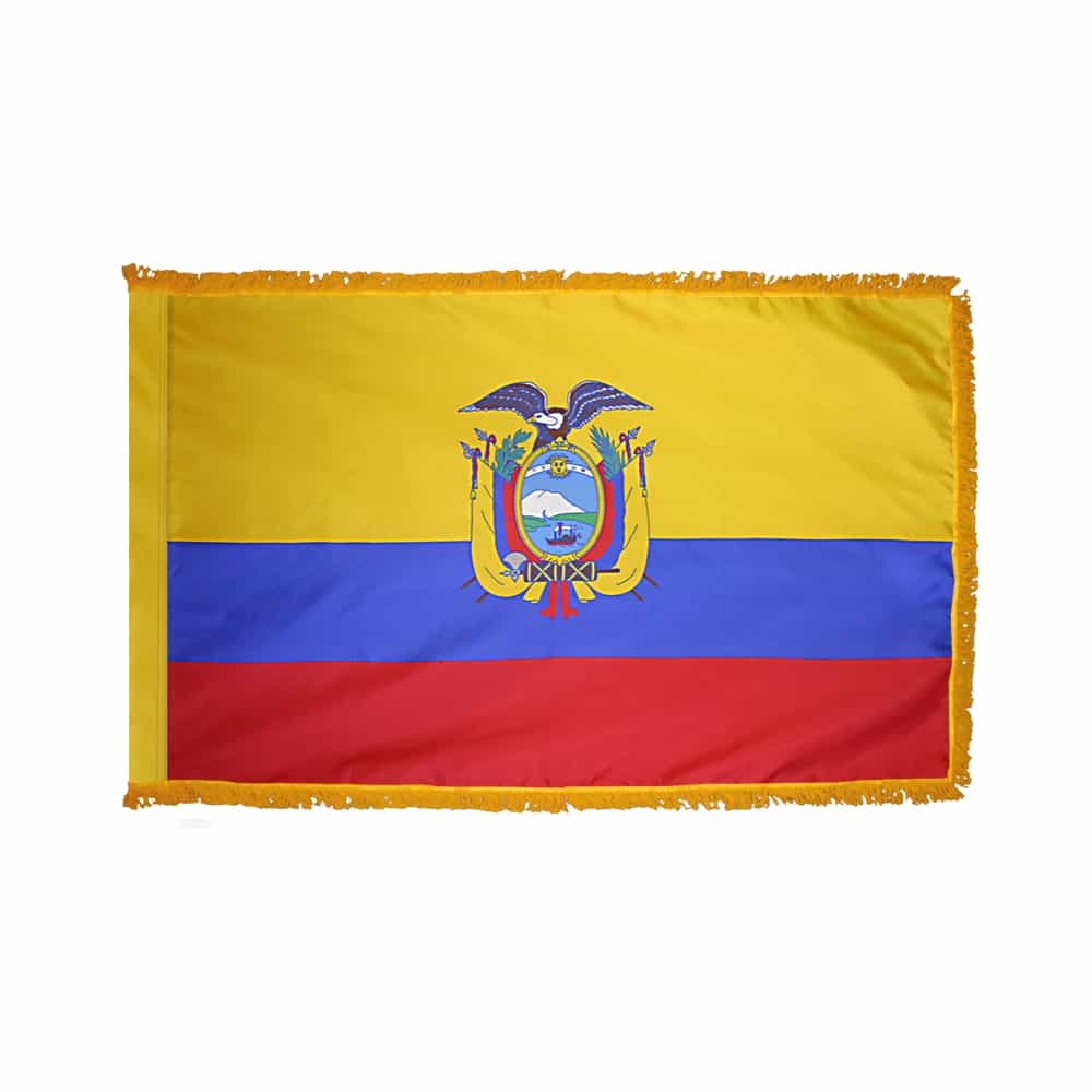 Ecuador Government Flag - Fringe 2 Ecuador Government Flag Fringe Finish
