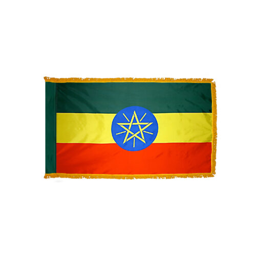 Ethiopia Flag Fringe Finish