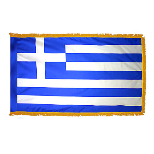 Greece Flag Fringe Finish