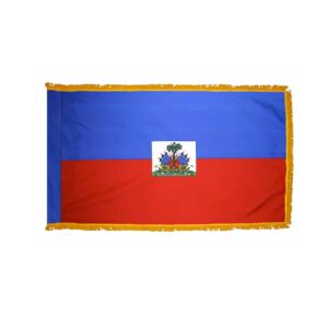 Haiti Government Flag Fringe Finish