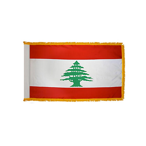 Premium Lebanon Flag Fringe Finish