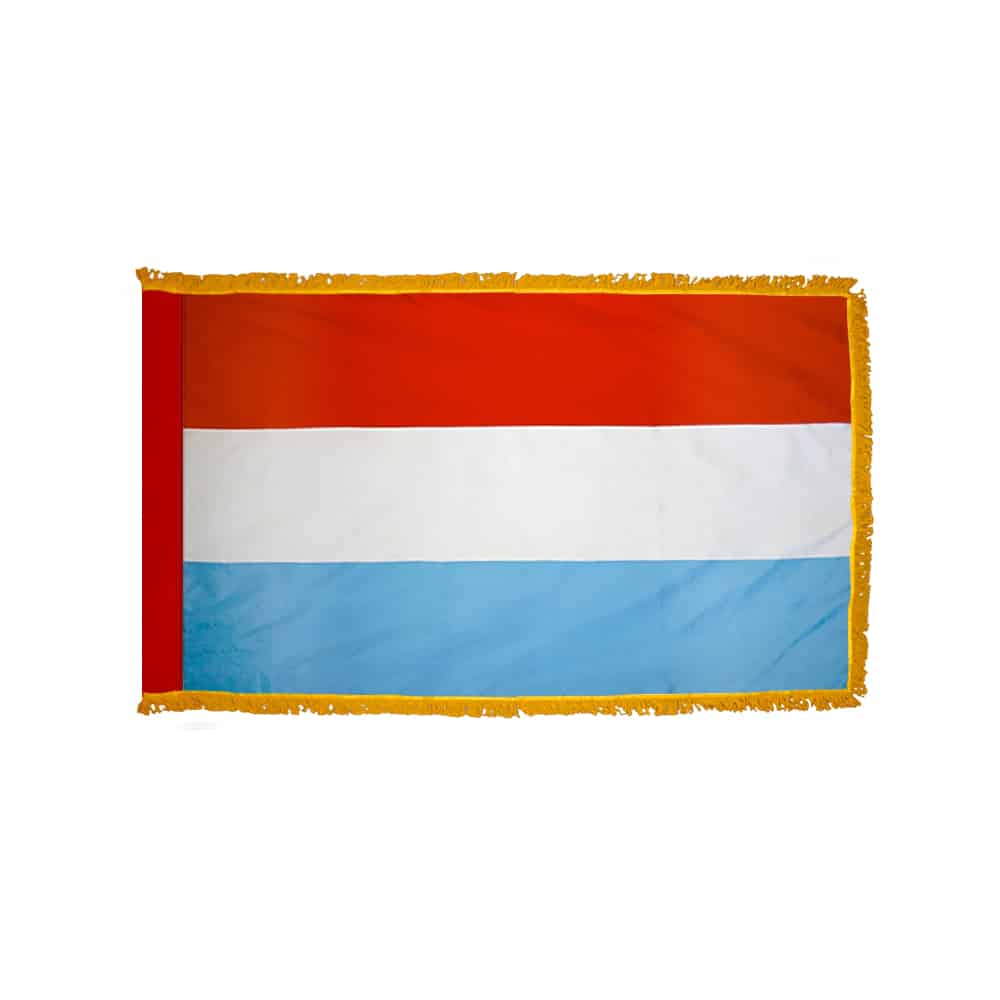 Luxembourg Flag - Fringe 2 Premium Luxembourg Flag Fringe Finish