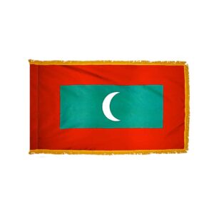 Premium Maldives Flag Fringe Finish