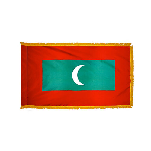Premium Maldives Flag Fringe Finish