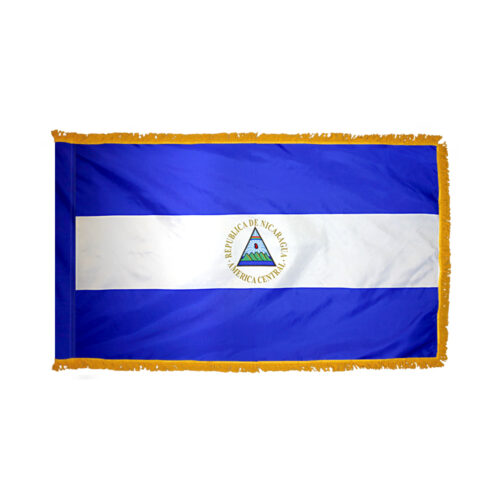 Nicaragua Government Flag Fringe Finish