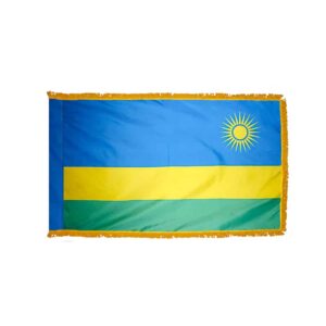 Rwanda Flag Fringe Finish