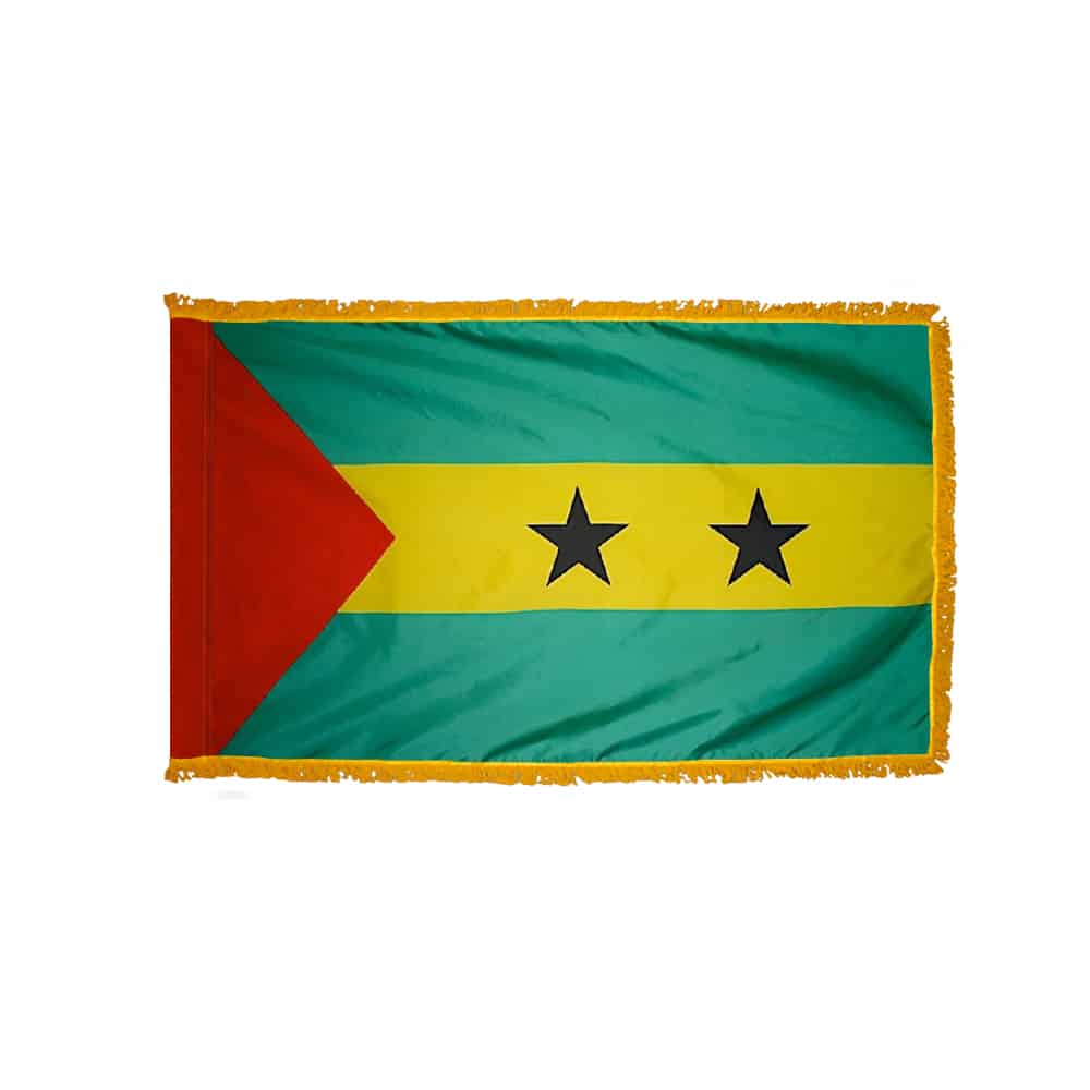 Sao Tome and Principe Flag - Fringe 2 Sao Tome and Principe Flag Fringe Finish