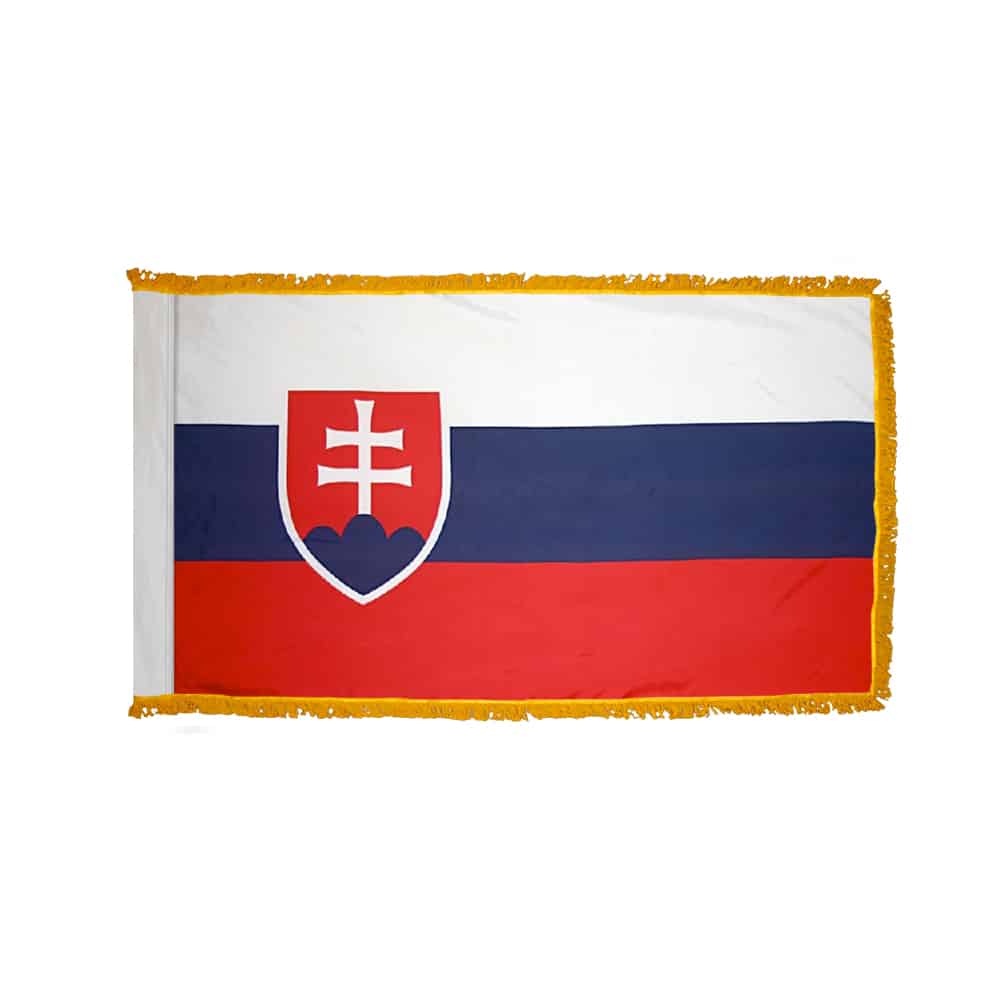 Slovak Republic Flag - Fringe 2 Slovak Republic Flag Fringe Finish