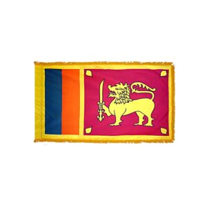 Sri Lanka Flag Fringe Finish