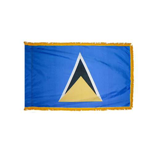 Saint Lucia Flag Fringe Finish