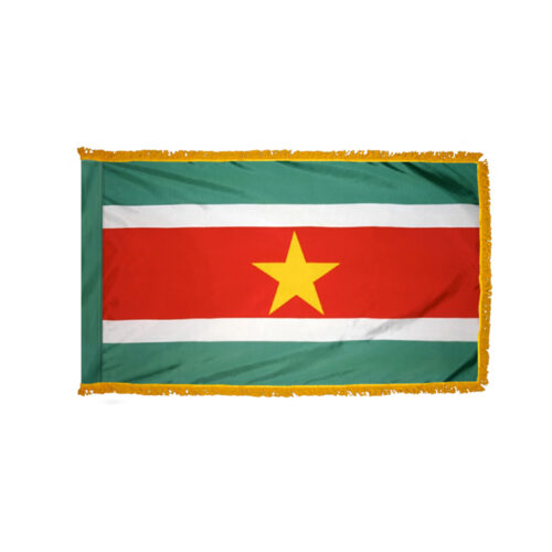 Suriname Flag Fringe Finish
