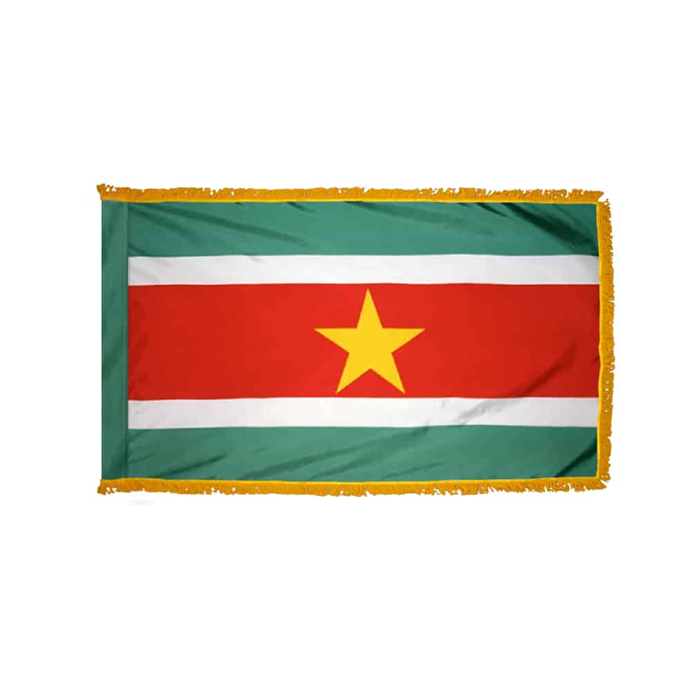 Suriname Flag - Fringe 2 Suriname Flag Fringe Finish