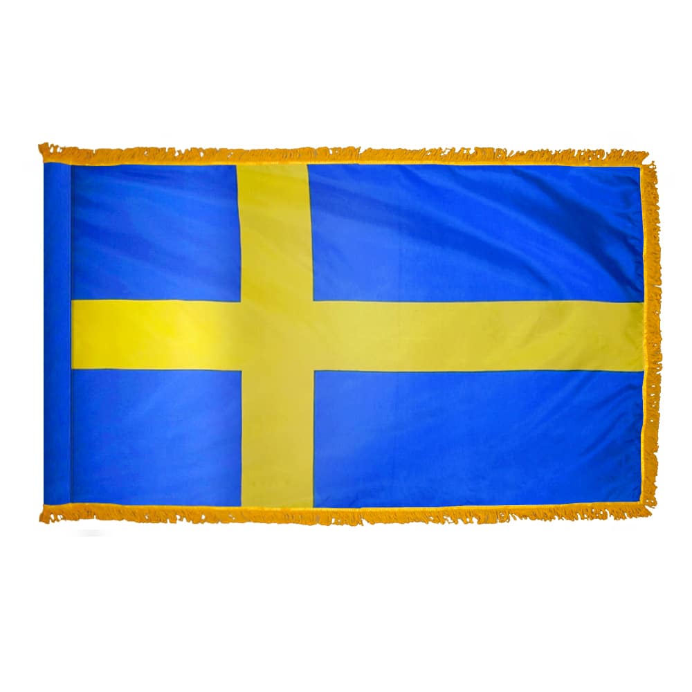 Sweden Flag - Fringe 20 Sweden Flag Fringe Finish