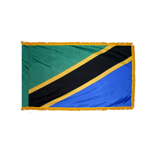Premium Tanzania Flag Fringe Finish