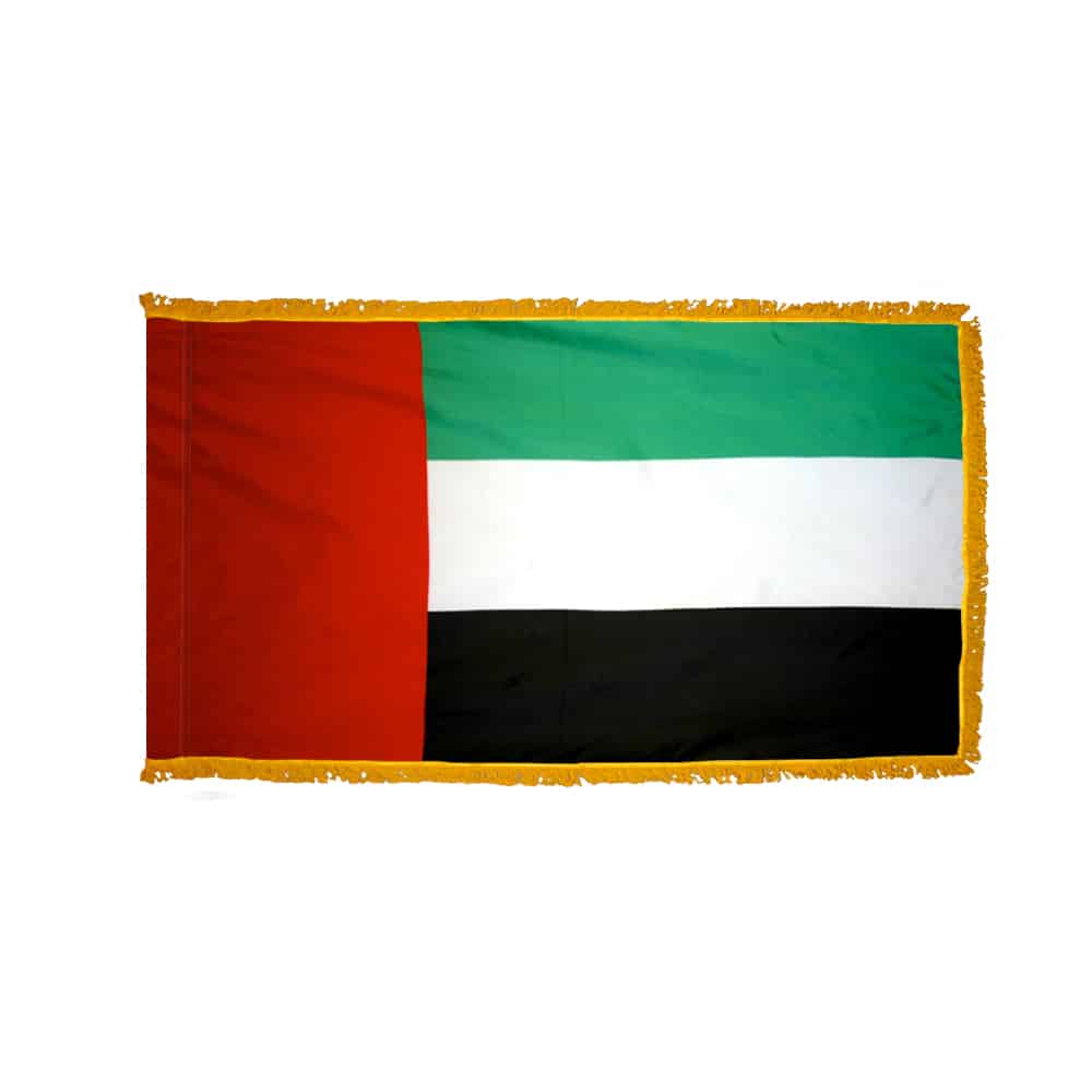 United Arab Emirates Flag - Fringe 2 Premium United Arab Emirates Flag Fringe Finish