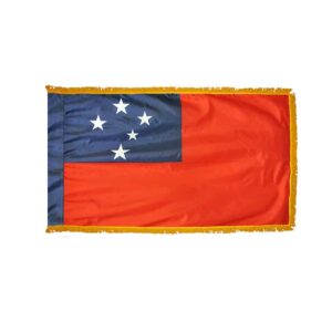 Samoa Flag Fringe Finish