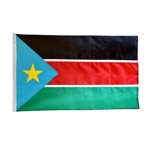 Nylon South Sudan Flag Grommets Finish