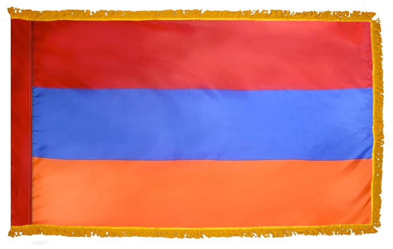 Armenia Flag - Fringe 2 Armenia Flag Fringe Finish