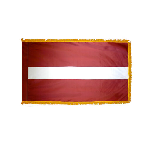 Premium Latvia Flag Fringe Finish