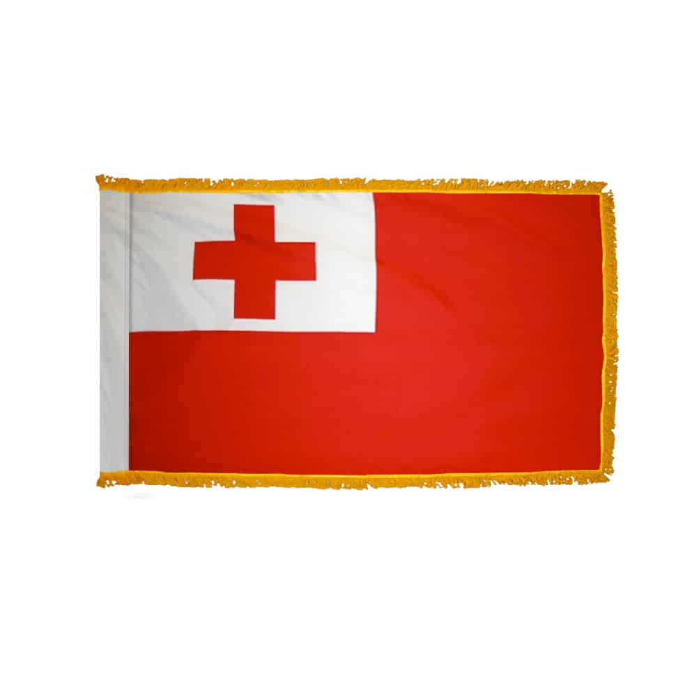 Tonga Flag - Fringe 2 Premium Tonga Flag Fringe Finish