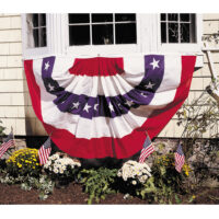 Polycotton Pleated Full Fan with Stars Style 282 - Grommets