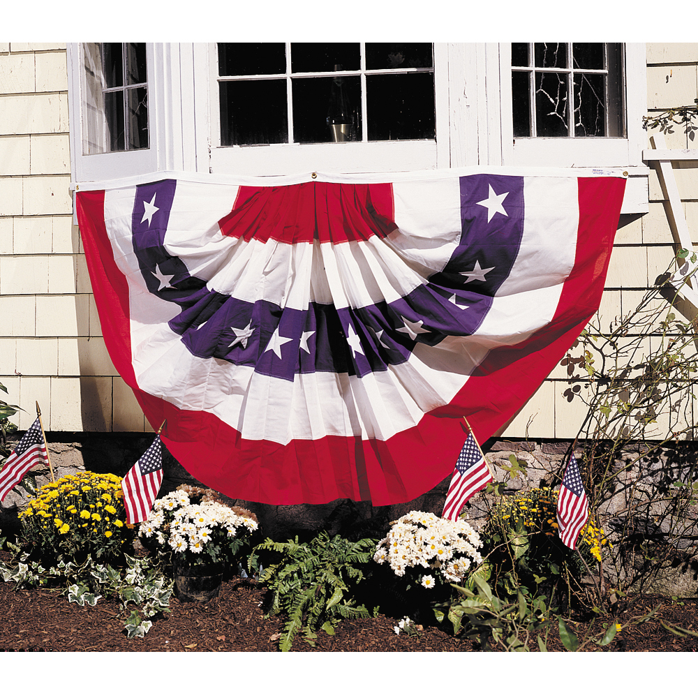 Polycotton Pleated Full Fan with Stars Style 282 - Grommets 2 Polycotton Pleated Full Fan with Stars Style 282