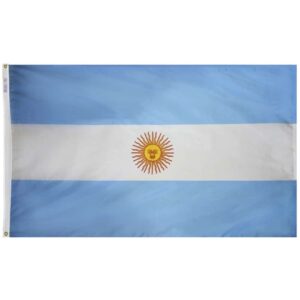 Nylon Argentina Government Flag Grommets Finish