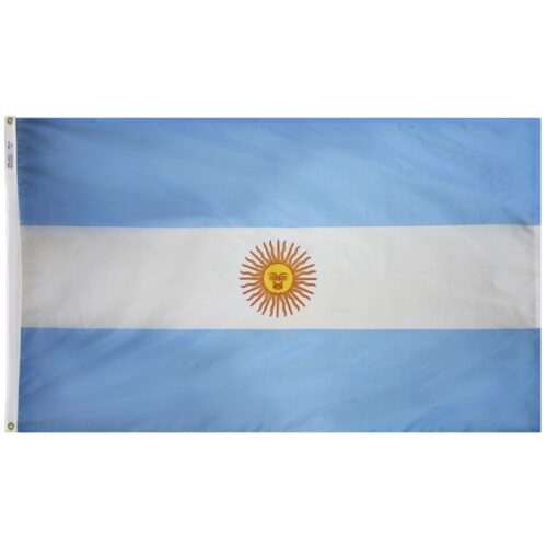 Nylon Argentina Government Flag Grommets Finish