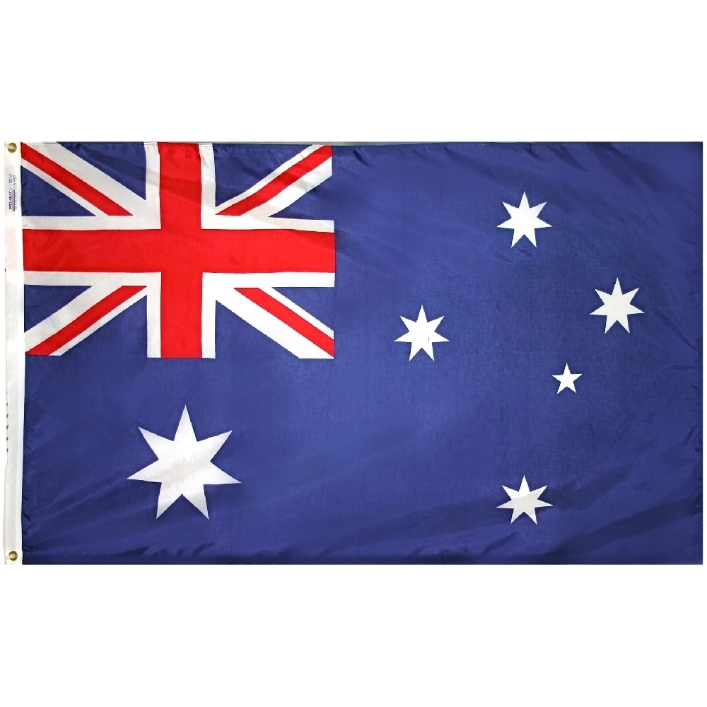 Australia Flag - Grommets 2 Australia Flag Grommets Finish