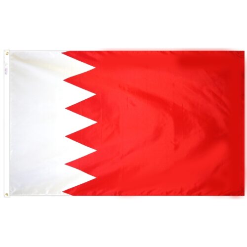 Nylon Bahrain Flag Grommets Finish