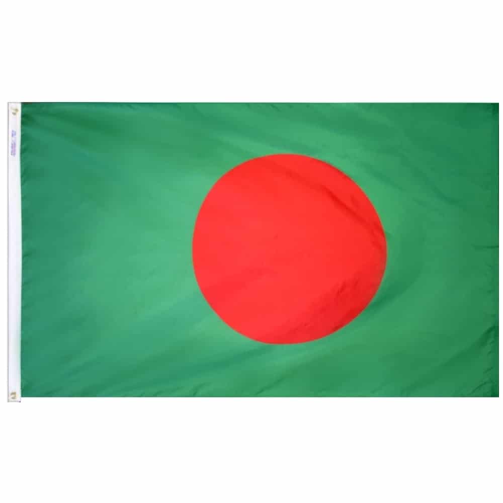 Bangladesh Flag - Grommets 2 Nylon Bangladesh Flag Grommets Finish
