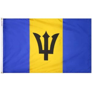 Nylon Barbados Flag Grommets Finish