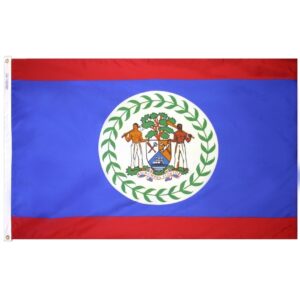 Nylon Belize Flag Grommets Finish
