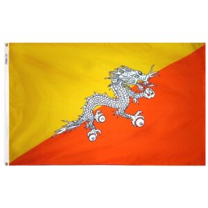 Nylon Bhutan Flag Grommets Finish