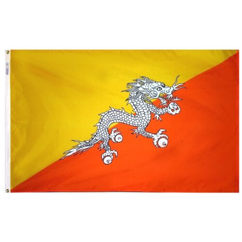 Nylon Bhutan Flag Grommets Finish