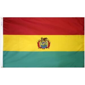 Nylon Bolivia Government Flag Grommets Finish