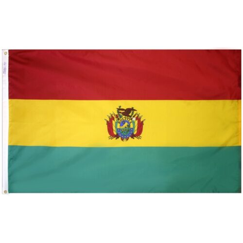 Nylon Bolivia Government Flag Grommets Finish