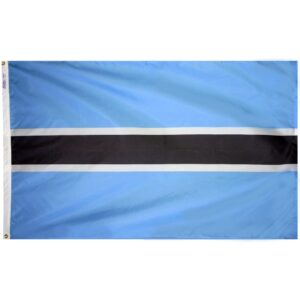 Nylon Botswana Flag Grommets Finish