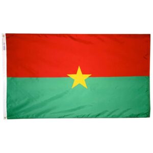 Nylon Burkina Faso Flag Grommets Finish