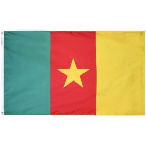 Nylon Cameroon Flag Grommets Finish