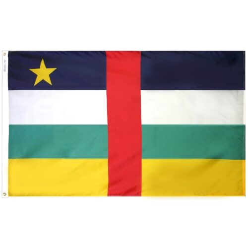 Nylon Central African Republic Flag Grommets Finish